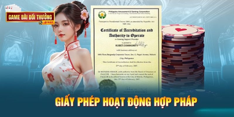 Hoạt động hợp pháp với giấy phép Curacao eGaming & PAGCOR